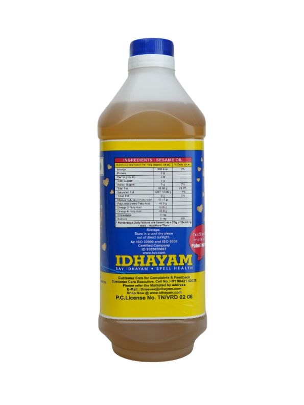 IDHAYAM Sesame Oil – 1 Ltr Bottle